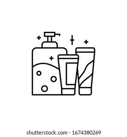 Liquid soap, cream icon. Simple line, outline vector elements of luxury life for ui and ux, website or mobile application
