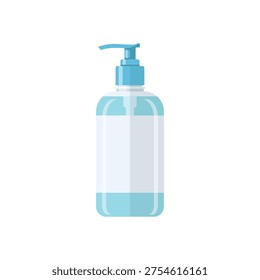 Liquid soap dispenser flat vector icon design on white background