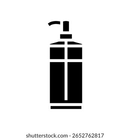liquid soap dispenser pump glyph icon vector. liquid soap dispenser pump sign. isolated symbol illustration