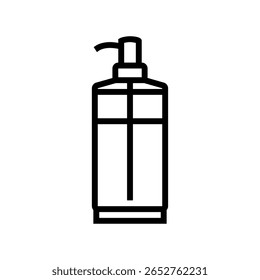 liquid soap dispenser pump line icon vector. liquid soap dispenser pump sign. isolated contour symbol black illustration