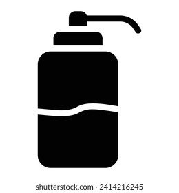 jabón líquido Icono de glifo Fondo blanco