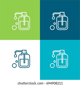 Liquid soap green and blue material color minimal icon or logo design