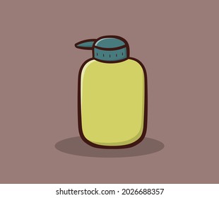 ilustración de la mano del jabón líquido