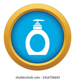 Liquid soap icon blue vector isolated on white background for any design