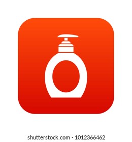 Liquid soap icon digital red for any design isolated on white vector illustration