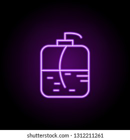 liquid soap icon. Elements of Beauty, make up, cosmetics in neon style icons. Simple icon for websites, web design, mobile app, info graphics