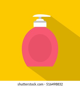Liquid soap icon. Flat illustration of liquid soap vector icon for web