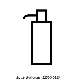 Flüssige Seife Symbol-Linie einzeln auf weißem Hintergrund. Schwarze flache Ikone im modernen Umriss-Stil. Lineares Symbol und bearbeitbarer Strich. Einfache und Pixel perfekte Strich-Vektorgrafik