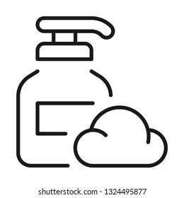 Liquid soap icon. Line style