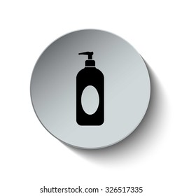 Liquid Soap icon. Lotion icon. Cream icon. Shampoo icon. Cosmetic icon. Vector Illustration. EPS10
