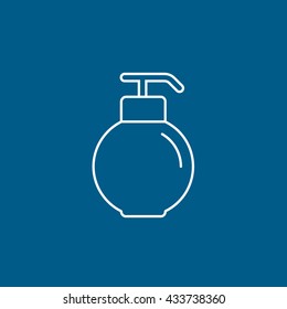 Liquid Soap Icon On Blue Background