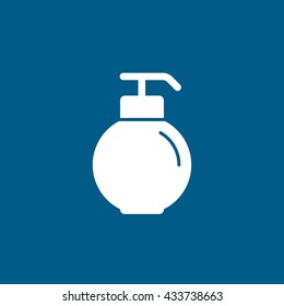 Liquid Soap Icon On Blue Background