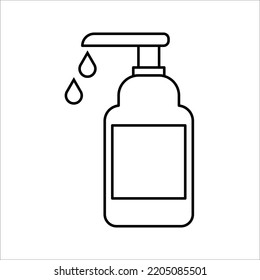 icono de jabón líquido sobre fondo blanco