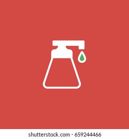 liquid soap icon. sign design. red background
