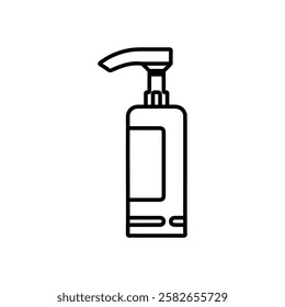 liquid soap icon symbol in black white isolated