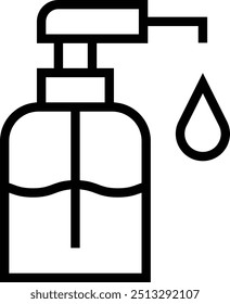 liquid soap icon. Thin linear style design isolated on white background