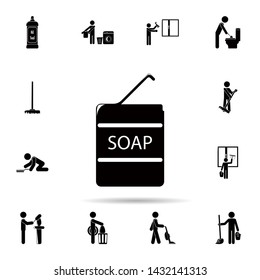 Liquid soap icon. Universal set of cleaners for website design and development, app development