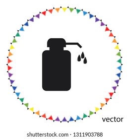 Liquid soap icon, vector design