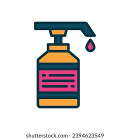 liquid soap icon. vector filled color icon for your website, mobile, presentation, and logo design.