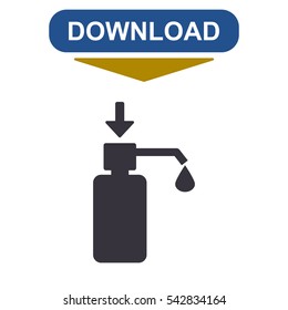 Liquid Soap Icon Vector flat design style