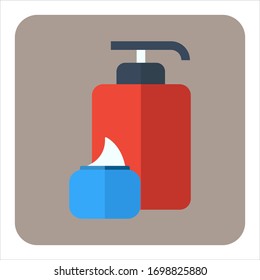 Liquid soap icon Vector illustration of flat