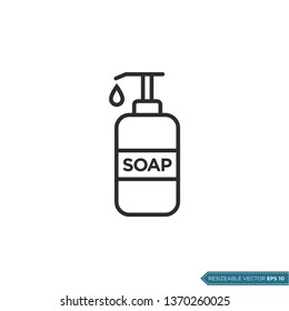 Liquid Soap Icon Vector Template