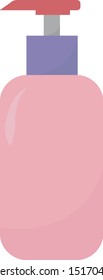 Liquid soap, illustration, vector on white background.