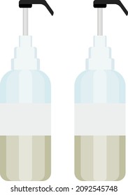 Liquid soap, illustration, vector on a white background.
