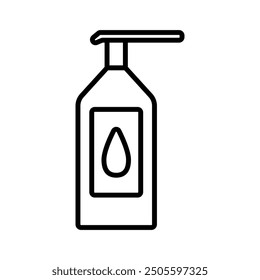 Liquid soap line icon editable stroke isolated vector object