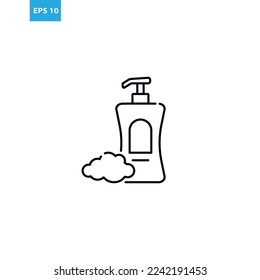Liquid soap line icon Vector illustration