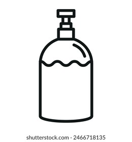 Liquid Soap Line Icon Vektorgrafik Design Vorlagen einfach und modern