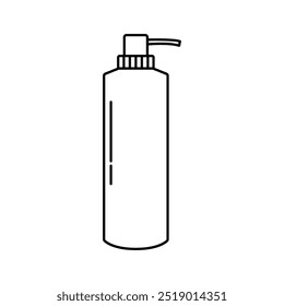 Jabón líquido o loción diseño de icono de Vector plano en blanco y negro
