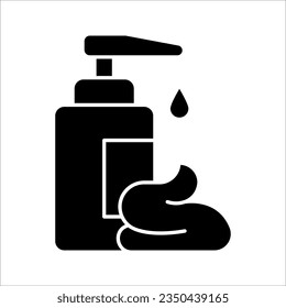 The Liquid Soap, Lotion, Cream, Shampoo icon. Shower Gel symbol. vector illustration on white background