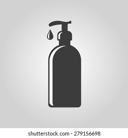 The Liquid Soap, Lotion, Cream, Shampoo icon. Shower Gel symbol. Flat Vector illustration