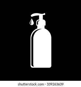 The Liquid Soap, Lotion, Cream, Shampoo icon. Shower Gel symbol. Flat Vector illustration