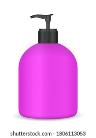 Liquid soap on a white background. Vector illustration.