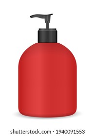 Liquid soap on a white background. Vector illustration.