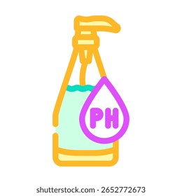liquid soap ph balance symbol color icon vector. liquid soap ph balance symbol sign. isolated symbol illustration