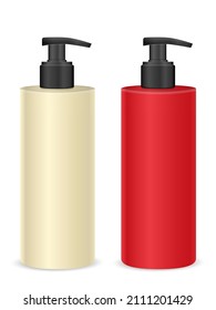 Liquid soap set on a white background. Vector illustration.