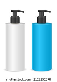 Liquid soap set on a white background. Vector illustration.