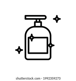 Liquid Soap and Shampoo Flat Icon Logo Illustration Vector Isolated. Make Up and Beauty Icon-Set. Suitable for Web Design, Logo, App, and Upscale Your Business.