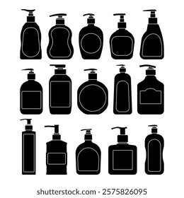 Liquid soap silhouettes templates for cutting designs and stencil