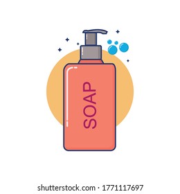 liquid soap vector design, suitable for graphic info, t-shirts, etc.