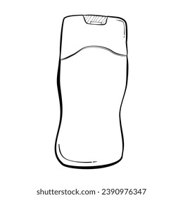 liquid soap, vector hand draw doodle sketch 
