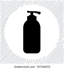 Liquid soap vector icon - black  illustration
