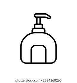 liquid soap vector icon in line style