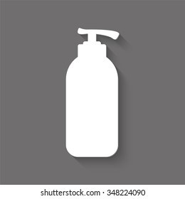 liquid soap vector icon with shadow