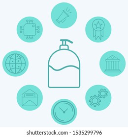 Liquid soap vector icon sign symbol