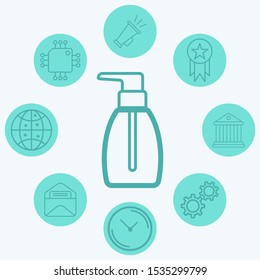 Liquid soap vector icon sign symbol
