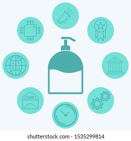 Liquid soap vector icon sign symbol
